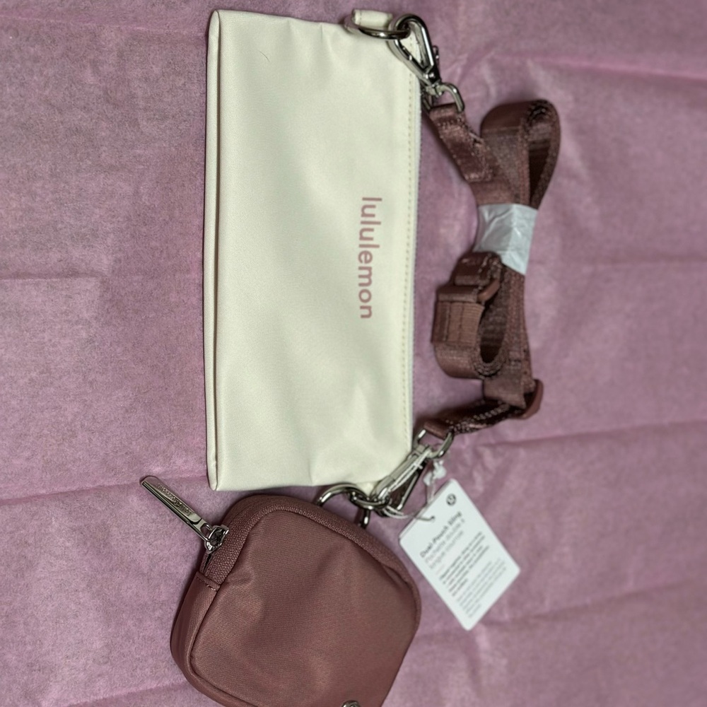 lululemon Dual Pouch Sling Cream and Spiced Chai Women's Bag Set